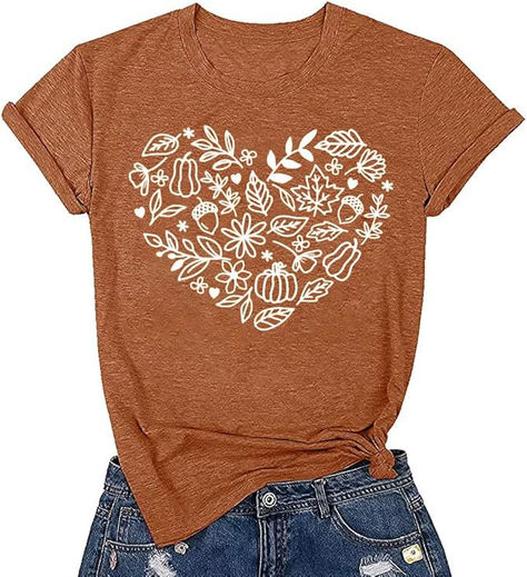 Fall T-Shirt for Women Family Halloween Thanksgiving Tops Cute Autumn Pumpkin Graphic Tees Thanksgiving Top, Pumpkin Graphic, Cute Autumn, Pumpkin Shirt, Bella Canvas Tees, Cover Up Dress, Fall Shirts, Linen Women, Plus Size Casual