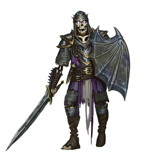 Skeletal Champion - Sword & Shield - Pathfinder 2E PFRPG DND D&D 3.5 5E 5th ed d20 fantasy Skeleton Paladin, Armored Skeleton, Dnd Skeleton, D&d Undead, Skeleton Pathfinder, D&d Skeleton, Fantasy Skeleton Monster, Pathfinder 2e, Remove Bg