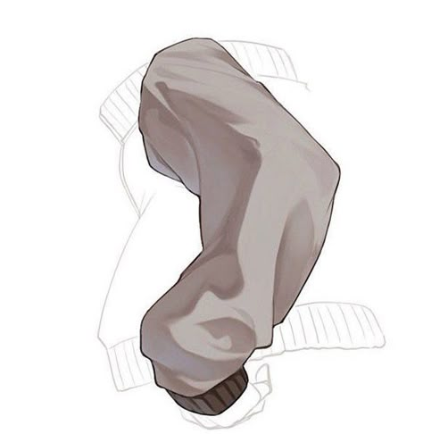 Hat Shading Drawing, Sweater Wrinkles Reference, Hand Poses Drawing Tutorials, Sleeve Art Reference, Coloring Clothing Digital, Shirt Rendering Tutorial, Back Rendering Reference, Render Clothes Digital Art, Hoodie Shading Reference