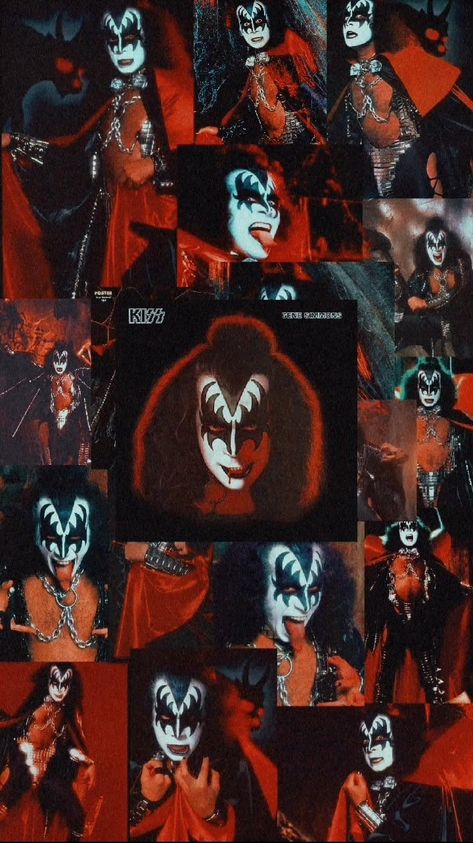 Kiss Band Wallpaper Aesthetic, 80s Rock Wallpaper, 80s Rock Bands Wallpaper, Kiss Wallpapers Band, Kiss Band Wallpaper, Emo Aesthetic Wallpaper, Gene Simmons Kiss, Eric Singer, Harry Potter Voldemort