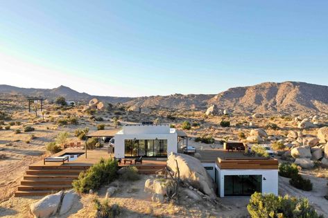 Photo 1 of 8 in Whisper Rock Ranch by Dwell from A Joshua Tree Ranch Tests the Limits of Off-Grid Luxury - Dwell Desert Ranch House, Joshua Tree Landscape, House Desert, Desert Villa, Joshua Tree Home, Desert Interior, Desert Ranch, Desert Project, Tree Architecture