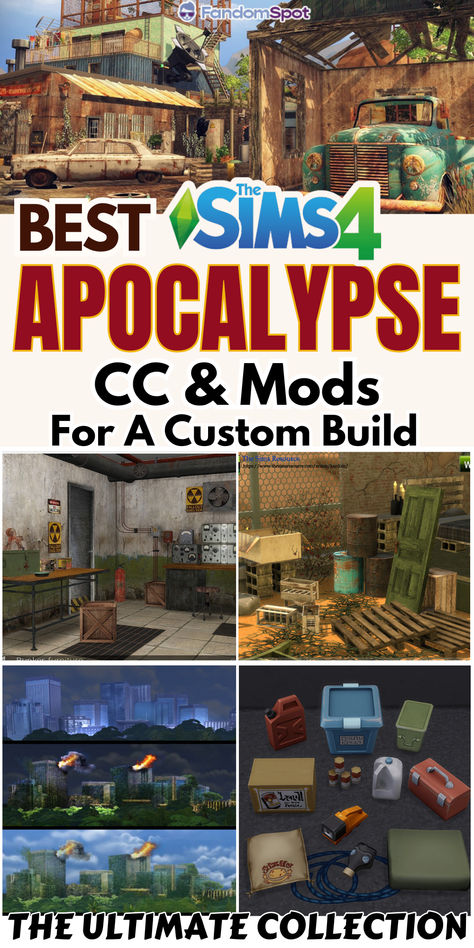 From junk clutter to end of the world custom content, this listing has plenty of TS4 goodies for a destructive build. Sims 4 Worn Out Cc, Sims 4 Derelict Cc, Sims 4 Morgue, Sims 4 Sheriff Cc, Sims 4 Tools Cc, Sims 4 Apocalypse Mod, Sims 4 Garbage Cc, Sims 4 Ruins Cc, Sims 4 Poverty Cc