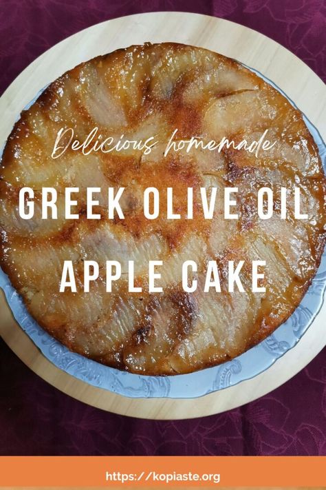 Apple Cake Recipe Easy, Apple Upside Down Cake, Leftover Apples, Greek Olives, Olive Oil Cake, Apple Cake Recipes, Upside Down Cake, Granny Smith Apples, Baking Tins