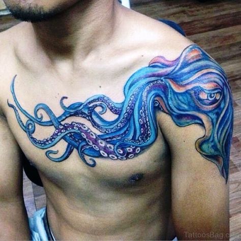 Kraken Tattoo, Squid Tattoo, Tattoo Son, Octopus Tattoo Design, Octopus Tattoos, Kunst Tattoos, Tattoo Zeichnungen, Tattoos Geometric, Octopus Tattoo