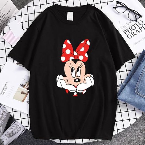 Minnie T-Shirt Minnie Mouse T Shirt Ideas, Minnie Mouse T Shirt, Minnie Mouse Shirt, Minnie Mouse Shirts, Fashion Sewing Tutorials, Mini Mouse, Abaya Designs, Shirts For Teens, Fashion Sewing