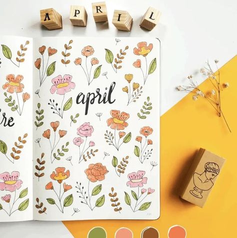 Autumn Bujo, Bullet Journal Calendrier, Bullet Journal Spread Ideas, Journal Spread Ideas, Artist Hue, April Bullet Journal, March Bullet Journal, December Bullet Journal, Bulletin Journal