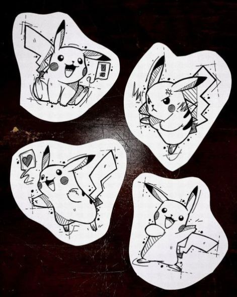 Disney Stitch Tattoo, Snow Tattoo, Pikachu Tattoo, Adventure Time Tattoo, Lion King Tattoo, Pokemon Dolls, Mouse Tattoos, Pokemon Sketch, King Tattoos