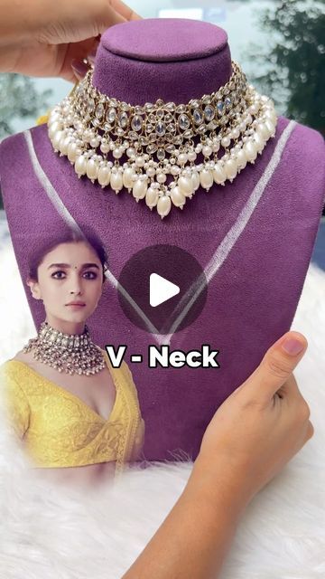 Necklace For Neckline, Different Necklines, Anarkali Dress Pattern, Necklace Dress, Indian Lehenga, Anarkali Dress, Video Call, Necklines For Dresses, Matches Fashion