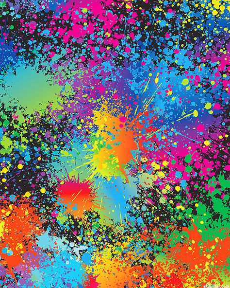 eQuilter Pounce - Bright Splatter - Black Paint Splatter Art, Cartoon Network Characters, Art Journal Backgrounds, Abstract Graffiti, Abstract Art Images, Abstract Fabric, Lilo And Stitch Drawings, Invert Colors, Stitch Drawing