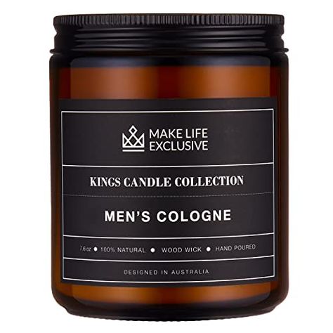 Introducing the Scented Candles for Men by MAKE LIFE EXCLUSIVE. Enhance your living space with the captivating aroma of our Dark Amber scented candle, infused with the rich notes of Sandalwood. Crafted to perfection, this 100% natural soy candle is designed to provide a strong and masculine scent that will create a captivating ambiance in any room. Our scented candle is meticulously handcrafted using premium essential oils, guaranteeing a woodsy and manly fragrance that will leave a lasting… Mahogany Teakwood Candle, Candles For Men, Bachelor Pad Decor, Elevated Home, Sandalwood Scent, Masculine Scent, Bachelor Pad, Funny Candles, Natural Soy Candles