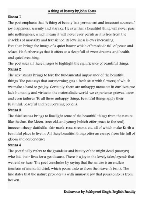 Here I have given brief and to the point stanza wise explanation of the poem A Thing of Beauty by John Keats. It’ll be of great help to Grade XII students. Poem Analysis, 6 Class, A Thing Of Beauty, John Keats, Class 12, The Poem, English Literature, Flow Chart, Flower Lover