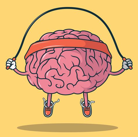 Cartoon Brain, Brain Vector, Science Models, Jumping Rope, Brain Gym, Psy Art, Working Memory, Brain Power, Brain Activities