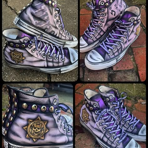 Brittani | Part 3 of 5 of the cell shaded converse shoe tutorial. Hope you haven’t lost interest yet. #painting @angelusshoepolish #customshoes… | Instagram Paint Converse, Car Paint Ideas, Shoe Tutorial, Hand Painted Converse, Shoe Painting Ideas, Sneakers Customized, Customized Sneakers, Cell Shading, Shoes Painting