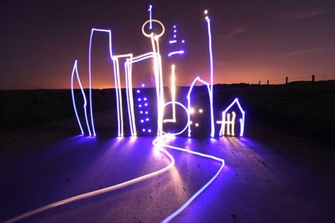 In pictures: Michael Bosanko's light graffiti | Art and design ... Light Graffiti, Light Painting Photography, Shutter Photography, Light Writing, Paint Photography, Long Exposure Photography, Light Trails, Exposure Photography, Photographic Artist