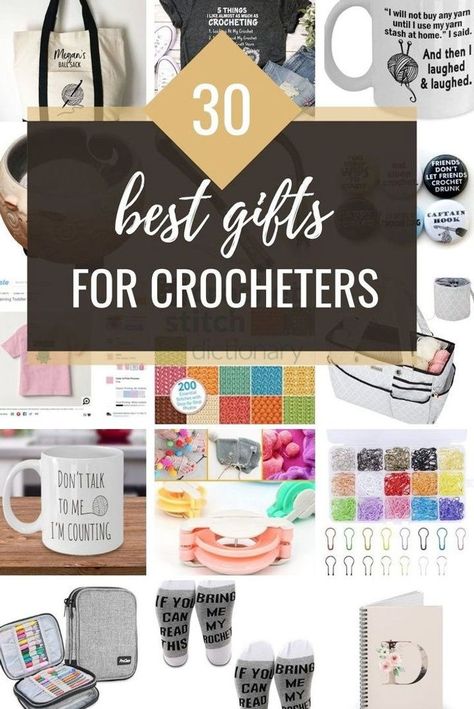 Looking for gifts for people that are all about crochet? This list of 30 fun gift ideas for crocheters will help you find gifts for people who love to crochet or knitting as each of these presents make perfect gifts for crochet lovers. Crochet Hook Organizer, Stitch Counter, Crochet Travel, Fun Gift Ideas, Crochet Hook Case, Easy Crochet Baby, Class Gift, Yarn Stash, Crochet Magazine