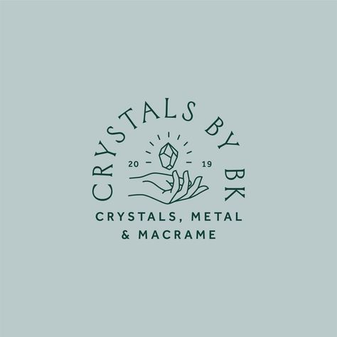 Healing Logo, How To Clean Crystals, Yoga Logo, Crystal Logo, Cleaning Logo, Quirky Art, The Way Back, Modern Logo Design, Minimalist Logo Design