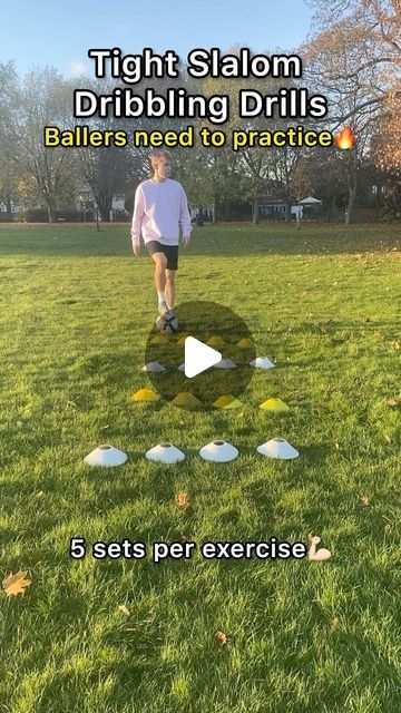 Soccer Speed And Agility Drills, Dribbling Drills Soccer, Soccer Dribbling Drills, Coaching Soccer, Agility Workouts, Football Drills, Soccer Workouts, Parent Teacher Conferences, Soccer Drills