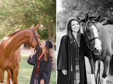 Senior Horse Photography, Farm Senior Pictures, Equine Photography Poses, Horse Senior Pictures, Graduation Pictures High School, Cute Senior Pictures, Horse Photography Poses, Cap And Gown Pictures, Senior Photoshoot Poses