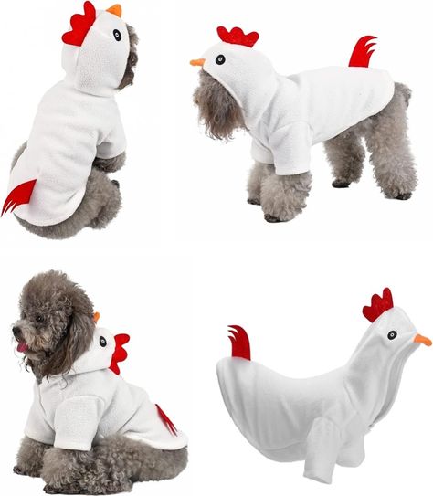 Cute chicken costume for dog or cat for halloween 

#dogcostume #dog #funny #halloween #halloween2023 Dog Chicken Costume, Chicken Costume Diy, Dog Lion Mane, Chicken Halloween, Chicken Costume, Chicken Costumes, Dress Hoodie, Diy Dog Costumes, Pet Halloween Costumes