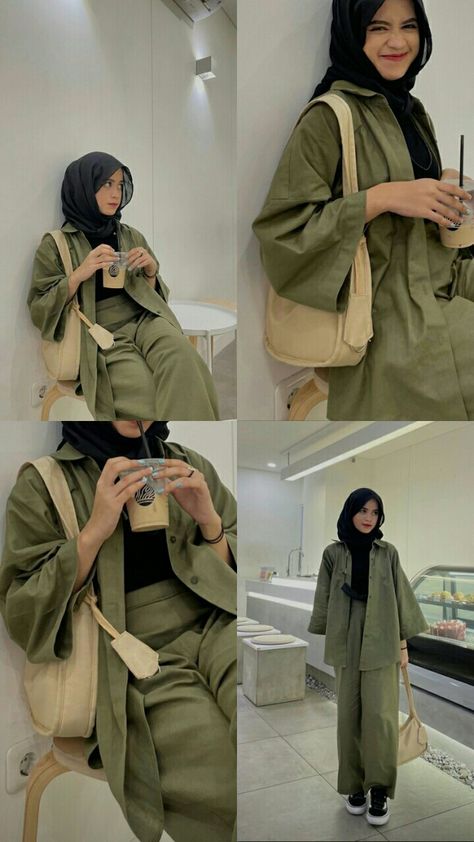 Fesyen Islam, Outfit Hijab Casual, Ootd Poses, Stile Hijab, Street Hijab Fashion, Muslim Style, Mode Turban, Muslim Outfits Casual, Hijab Style Casual