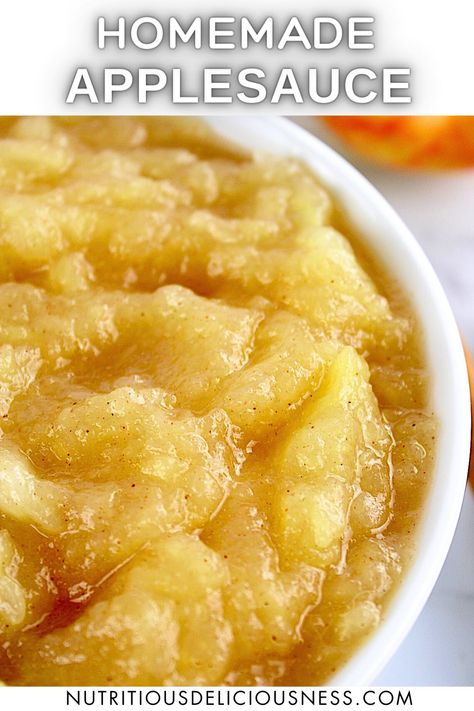 This sweet and chunky Homemade Applesauce combines the simple goodness of fresh apples with a touch of warm cinnamon spice in every spoonful. It's delicious, versatile, and ready in under 30 minutes. Cookbook Inspiration, Applesauce Pancakes, Dressing For Fruit Salad, Healthy Afternoon Snacks, Apple Sauce Recipes, Homemade Applesauce, Keto Ice Cream, Apple Sauce, Bbq Sauce Homemade