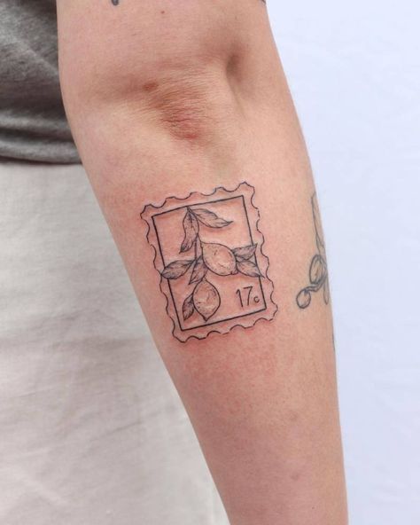 Post Stamp Tattoo, Postage Stamp Tattoo, Italy Tattoo, Stamp Tattoo, Cactus Tattoo, Post Stamp, Little Tattoos, Simplistic Tattoos, Vintage Stamps