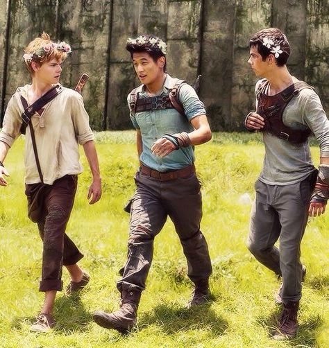 The Trio. Thomas Maze Runner, Ivy Trio, Maze Runner 1, Maze Runner Characters, Maze Runner Thomas, Maze Runner Trilogy, Maze Runner Funny, Maze Runner Cast, Newt Maze Runner