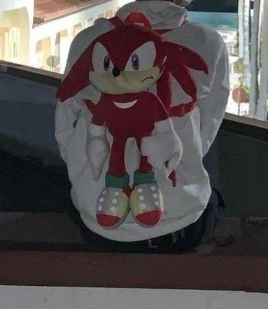 Knuckles Plush Backpack, Knuckles X Shadow, Knuckles Plush, Sonic Plushies, Sonic Backpack, Sonic Icon, Bag Y2k, Gang Gang, Plush Backpack