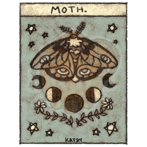 Mystical allure unfolds in tarot-inspired digital art—a moth gracefully flying past the lunar phases. A celestial dance, embodying cycles, and transformation. For sale now as a print on society6 #artprint #artist #witch #tarot #witchart #witchprint #moth #mothart #tarot Moth Deity, Moth Poster, Moth Aesthetic, Moth Fly, W.i.t.c.h Art, Lunar Moth, Grunge Hippie, Lunar Phases, Witch Tarot