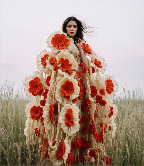 .So beautiful 💐❤️ AI fairytale with crochet and lace embroidery, beading and gems! Can’t stop, so fun, I love AI ❤️ #fashiontech #crochet #aiart #aifashion #midjourney #midjourneyart #midjourneyv5 #midjourneyai #fliwers #fantasyart #fantasy #couture #costumedesign Circus 1920, Fantasy Couture, Surrealism Fashion, Moodboard Fashion, Embroidery Beading, Flower Bomb, Fashion Portfolio, Tech Fashion, Graduation Photos