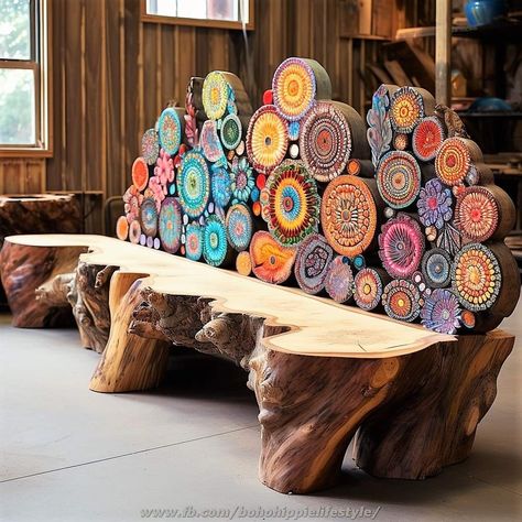 Woodworking Projects Ideas, Woodworking For Beginners, Boho Lifestyle, Whimsical Furniture, Bohemian Furniture, Amazing Woodworking, Hippie Homes, Boho Furniture, Vegetable Garden Design