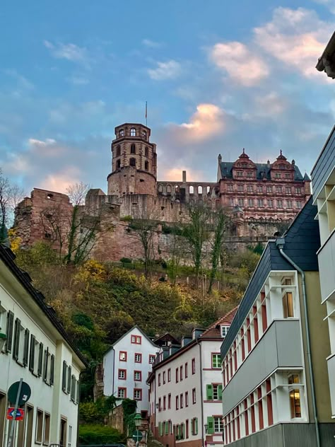 Heidelberg Castle, Mannheim Germany, Vertical City, Heidelberg Germany, Vintage City, Countries To Visit, Beautiful Places To Travel, Old Vintage, European Travel