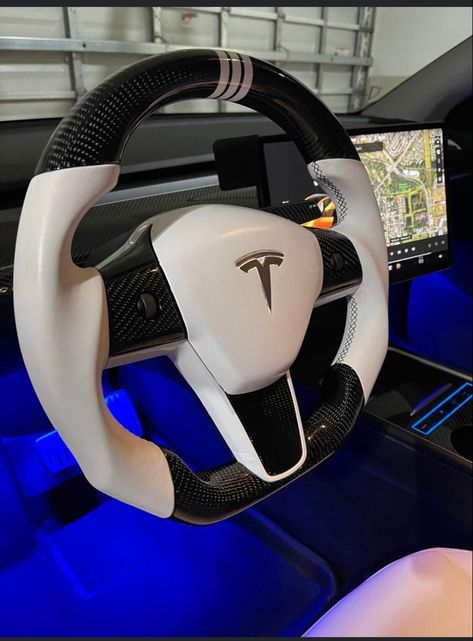 Model Y Steering Wheel Tesla Interior Decor, Tesla Modified, Tesla Sports Car, Auto Jeep, Tesla 3, Tesla Interior, Luxury Car Photos, Tesla Accessories, All Apple Products