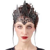 Halloween Gothic Costume, Black Queen Crown, Witch Crown, Dress Up Halloween, Tiara Accessories, Bride Head, Gothic Costume, Crown Headpiece, Crown For Women