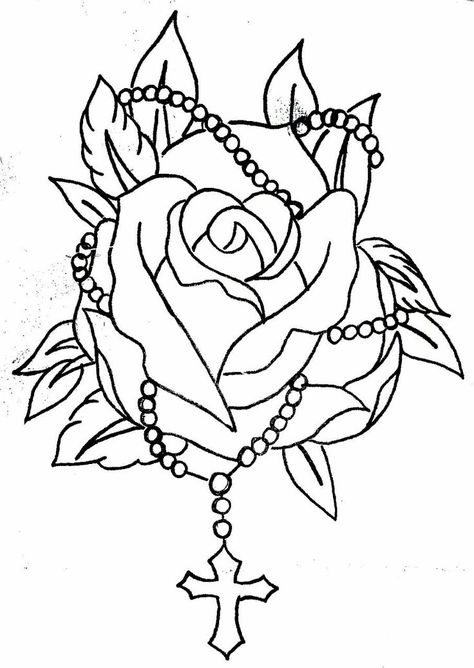 Tattoos Floral, Tattoos Watercolor, Rose Outline, Half Sleeve Tattoos Drawings, Tattoos Mandala, Egypt Tattoo, Floral Tattoos, Tattoo Outline Drawing, Tattoo Zeichnungen