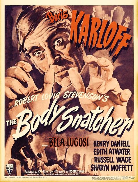 Horrow Movies, Body Snatcher, Horror Movies List, Boris Karloff, Bela Lugosi, Best Horror Movies, Classic Horror Movies, Best Horrors, Dolby Digital