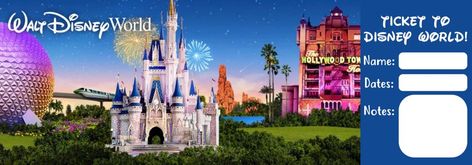 Free "You're Going to Disney World" printable letters and Tickets - Disney Dream Co Disney World Tickets Printable Free, Tickets Printable Free, Surprise Disney Trip Reveal, Disney Trip Reveal, Disney Wedding Invitations, World Printable, Disney Trip Surprise, Going To Disney World, Disney Surprise