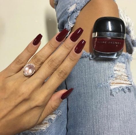 Burgundy Nail Designs, Blood Nails, Red Stiletto Nails, Wine Nails, Red Acrylic Nails, Burgundy Nails, Super Nails, Manicure E Pedicure, Best Acrylic Nails