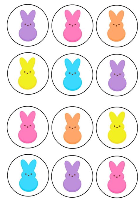 Peeps Printables Free, Free Printable Easter Decorations, Peeps Wallpaper, Easter Clip Art Free, Easter Pretzels, Peeps Printable, School Easter Party, Easter Images Free, Cricut Apps