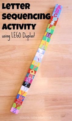 Use your stash of LEGO DUPLOS for this hands-on letter sequencing activity! Build the alphabet, Play "What is Missing?" and more! Busy Bag Ideas, Prek Literacy, Alphabet Books, Online Homeschool, Lego Activities, Abc Activities, Hama Beads Minecraft, Sequencing Activities, Preschool Literacy