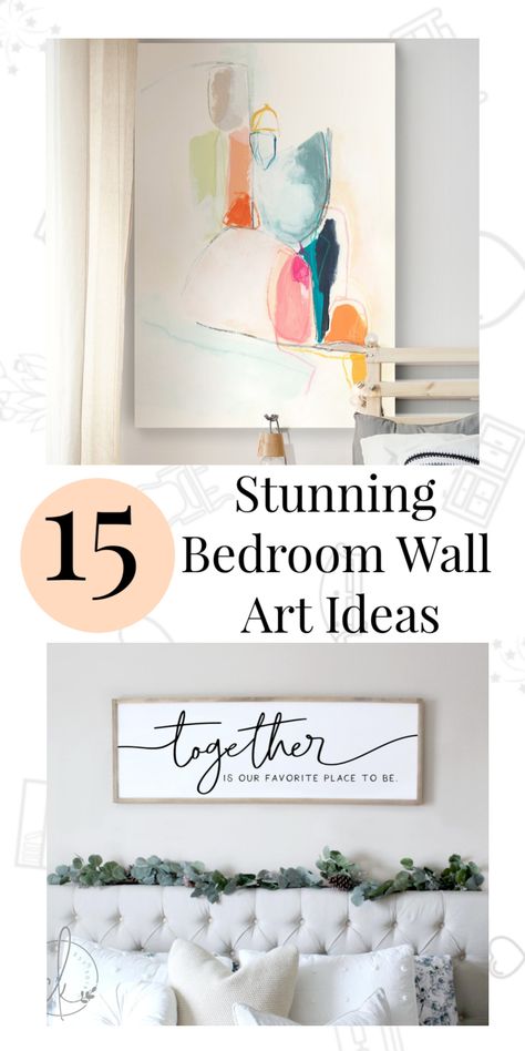 Wall art above a headboard Art Above Bed Master, Over The Bed Decor Ideas, Empty Wall Ideas Bedroom, Artwork Over Bed, Bedroom Wall Art Ideas, Above Bed Ideas, Decor Over Bed, Artwork Above Bed, Painting Above Bed