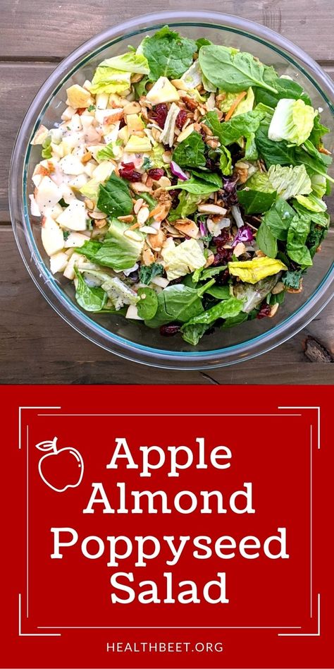 Apple Almond Poppyseed Salad Almond Poppyseed, Health Beet, Veggie Dips, Poppyseed Salad, Make Ahead Salads, Salad With Chicken, Salad Kits, Work Lunches, Healthy Fruit