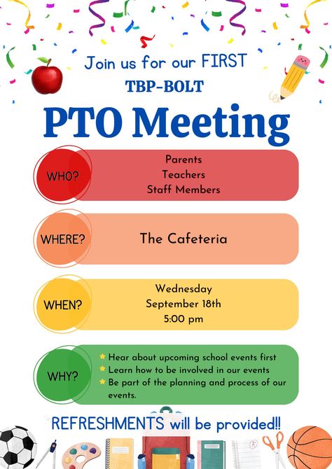 Pto Events, Trifold Board, Pto Meeting, Fundraiser Ideas, Events Ideas, School Events, Parents As Teachers