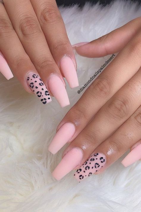 Light pink matte leopard print nails Light Pink Leopard Nails, Pink Leopard Print Nails, Nail Polish Matte, Pink Leopard Nails, Light Pink Nail Polish, Matte Pink Nails, Disney Acrylic Nails, Cheetah Nails, Light Pink Nails