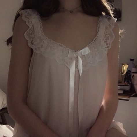 nightdress Nightdress Aesthetic, Night Gown Aesthetic, Gown Aesthetic, Night Dress, Night Gown, Aesthetic Clothes, Lace Top, Sense, Lace