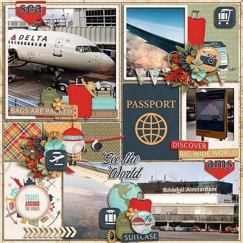 around the world - Digi Adventure: In the Air Italy Scrapbooking, Cruise Scrapbook Pages, Souvenir Display, Cruise Scrapbook, Travel Scrapbook Pages, Travel Album, Vacation Scrapbook, Photo Focus, Birthday Scrapbook