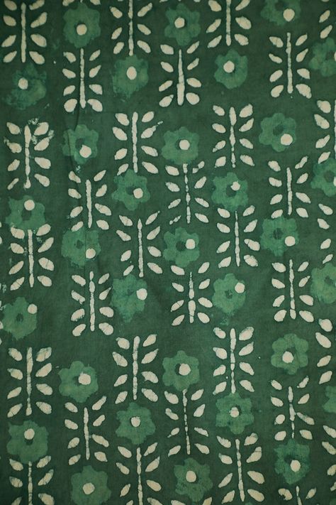 Printed Cotton Fabric, Green Block Print, Indian Textile Prints, Fabric Prints Design Textiles, Block Printed Fabric, Block Print Designs, Fabric Print, Block Print Fabric, Fabric Prints