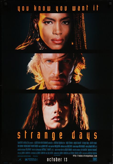 Strange Days (1995) Strange Days, 1995 Movies, Juliette Lewis, Vincent D’onofrio, Cinema Art, Ralph Fiennes, Fiction Movies, Jaden Smith, Fantasy Movies