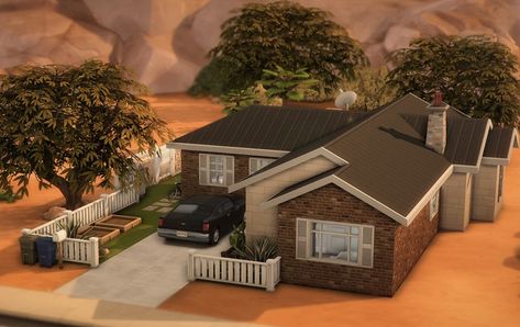 Sims 4 Two Houses One Lot, The Sims 2 Houses Ideas, Sims 4 House With Garage, Sims 4 20x15 House Layout, Oasis House Sims 4, Sims 4 Cottage Living House, Sims 4 Non Residential Lots, Suburban Tiny Home Sims 4, Sims 4 Del Sol Valley House