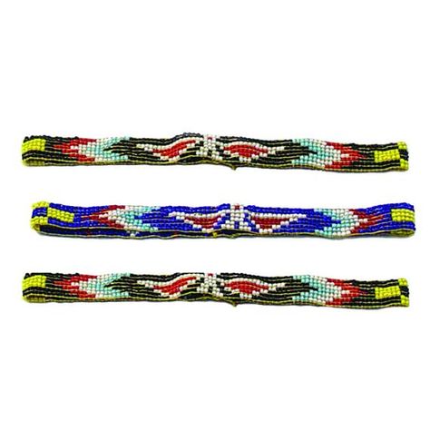 Our hand crafted beaded headbands are ideal for crafts, black powder, Indian lore accents, western accessories, and more. Sold by assorted designs. Value prices Native American Art Projects, Beaded Headbands, Quill Work, Loom Designs, Beaded Items, Native Beading, Ankle Bracelets Diy, Indian Quotes, Indian Accessories